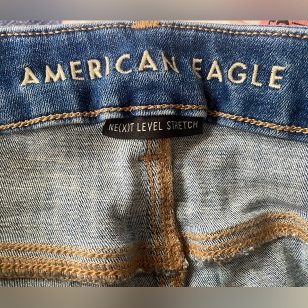 American Eagle Next Level Stretch Hi-Rise Jeggings, size 4 Long EUC - Picture 4 of 5